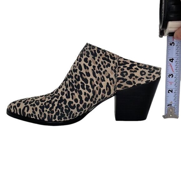 Dolce Vita Heels Bootie Shoes Cheetah Print Tan Black Size 7 - Picture 9 of 15